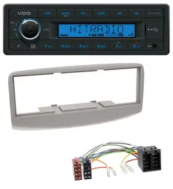 Автомагнитола VDO для Fiat Multipla (186, 1999–2010) Bluetooth, USB, AUX, MP3, серый