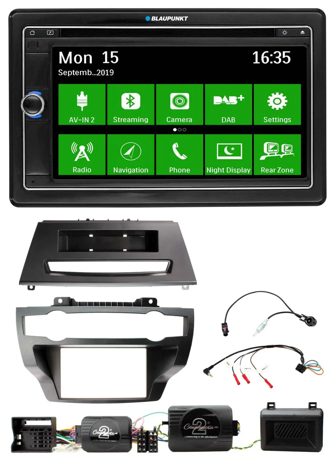 Blaupunkt Bluetooth 2DIN Lenkrad DAB USB TMC Navigation für BMW X5 X6 07-13 E70