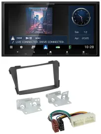 Kenwood Bluetooth 2DIN USB DAB MP3 Autoradio für Hyundai i40 Typ VF ab 2016 schw