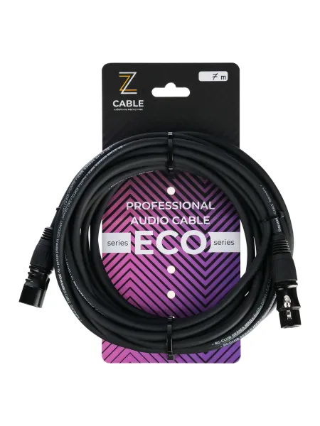 Микрофонный кабель ZZcable E1-XLR-M-F-0700-0 Black 7 м