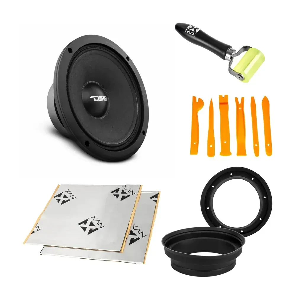 Динамик среднечастотный DS18 PRO-ZXI8M 8", 8 Ohm, 350W RMS (набор, пара) с аксессуарами