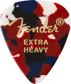 Медиаторы FENDER 351 Shape Premium Picks Extra Heavy Confetti 12 Count, 12 штук, 1.2 мм