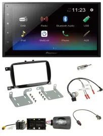Pioneer USB Bluetooth DAB 2DIN Lenkrad Autoradio für 500 X ab 2016 Facelift Pian