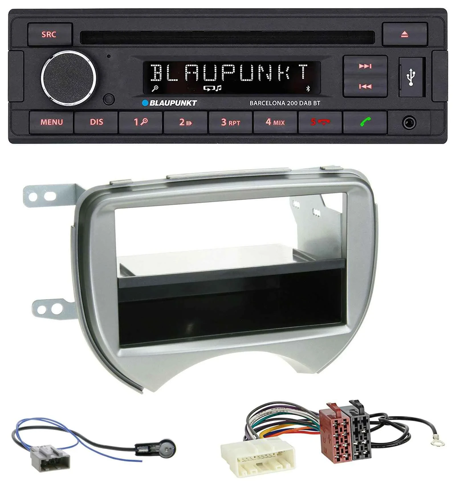 Blaupunkt USB DAB CD Bluetooth MP3 Autoradio für Nissan Micra (10-13 K13) silber
