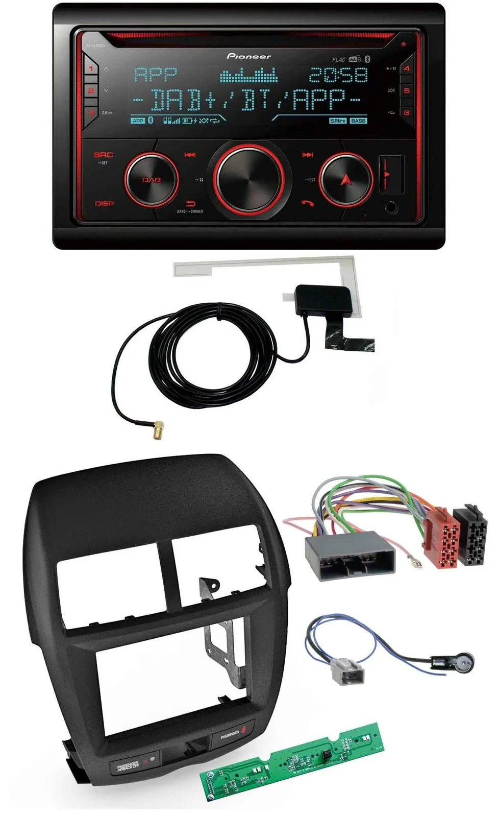 Pioneer 2DIN MP3 DAB USB CD Bluetooth Autoradio für Mitsubishi ASX 2010-2014