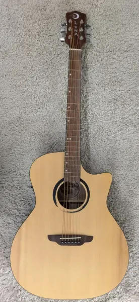 Luna WABI E GC WABI SABI Grand Concert Solid-Top Acoustic-Electric Guitar