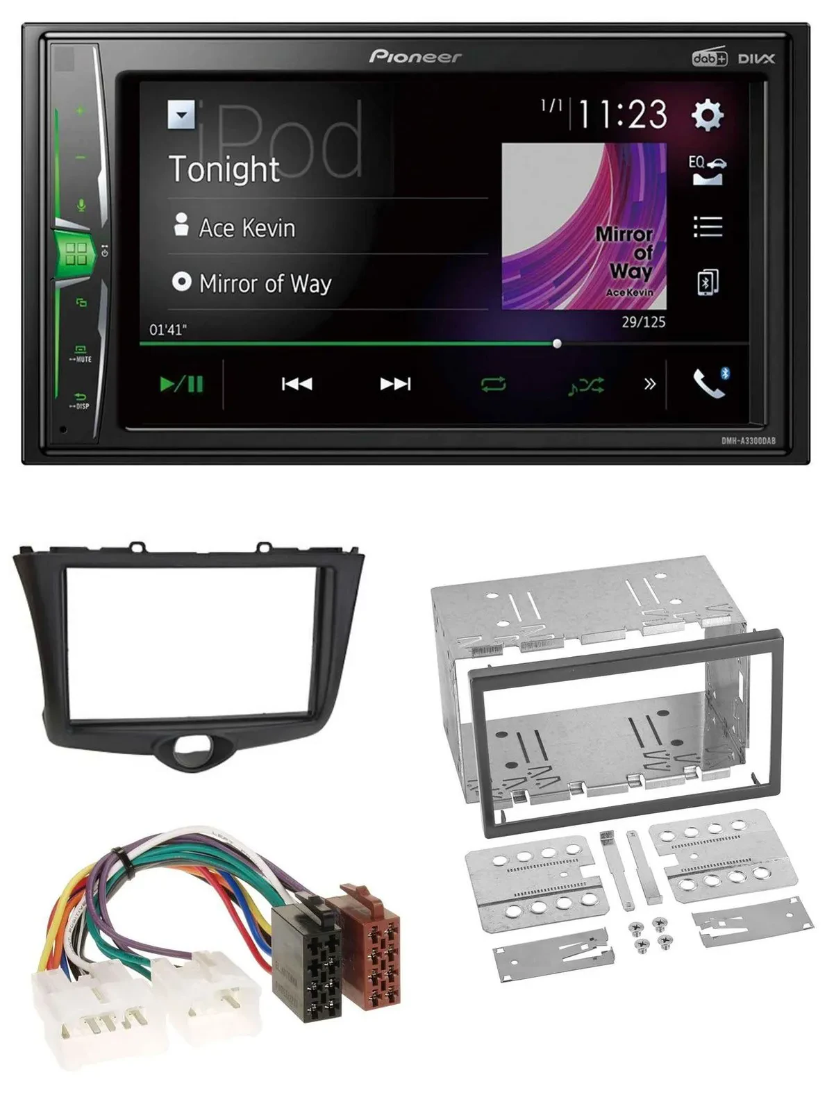 Pioneer 2DIN MP3 DAB USB Bluetooth Autoradio für Toyota Yaris (2003-2005)
