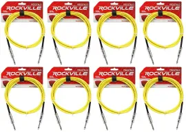 Инструментальный кабель Rockville RCGT6.0Y Yellow 1.8 м (8 штук)