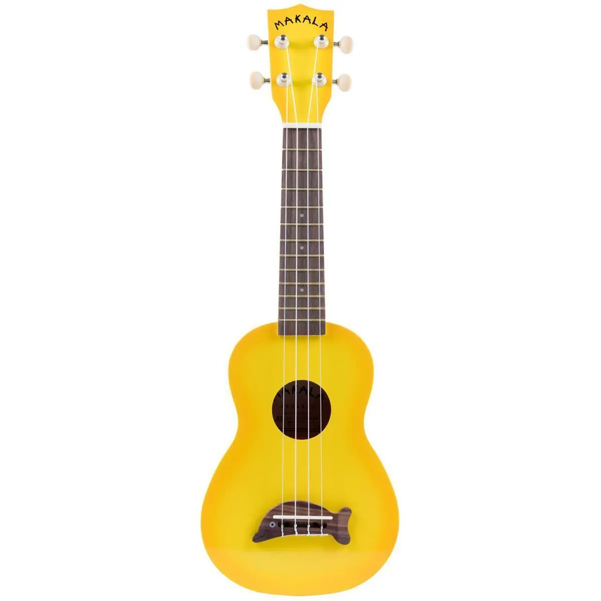 Укулеле сопрано Kala Gloss Yellow Burst Makala Dolphin Soprano Ukulele с чехлом