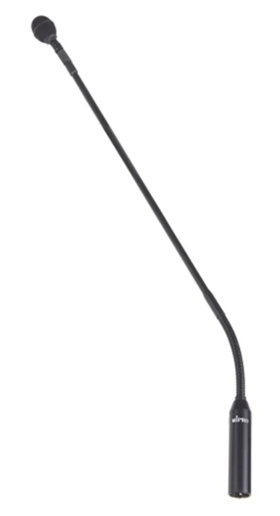 Микрофон для конференций MIPRO MM-204 кардиоидный, конденсаторный, гусиная шея 385 мм, 50 Гц–18 кГц, 4-pin XLR, фантомное питание 5–9 В