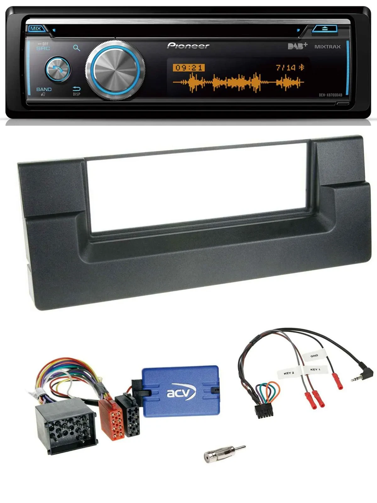 Pioneer Lenkrad DAB USB CD Bluetooth Autoradio für BMW 5er E39 1996-2001