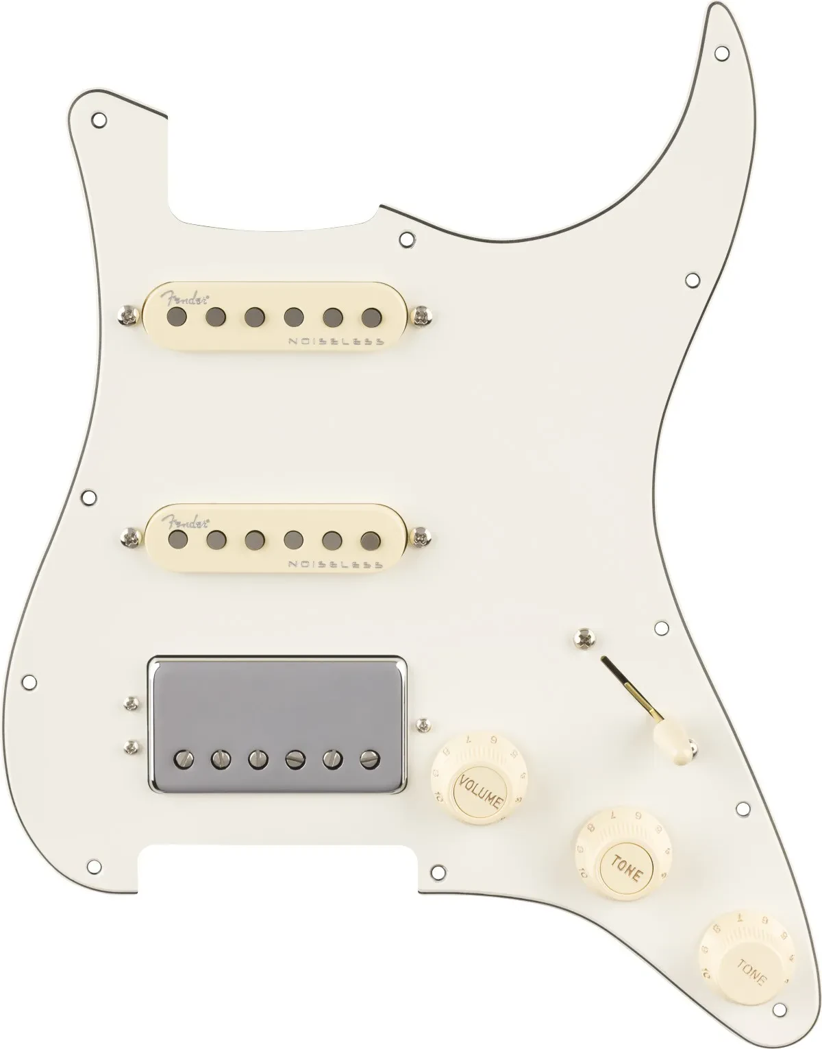 Fender Quadra Tap/Ultra Noiseless HSS Pre-Wired Stratocaster Pickguard, 11-Hole