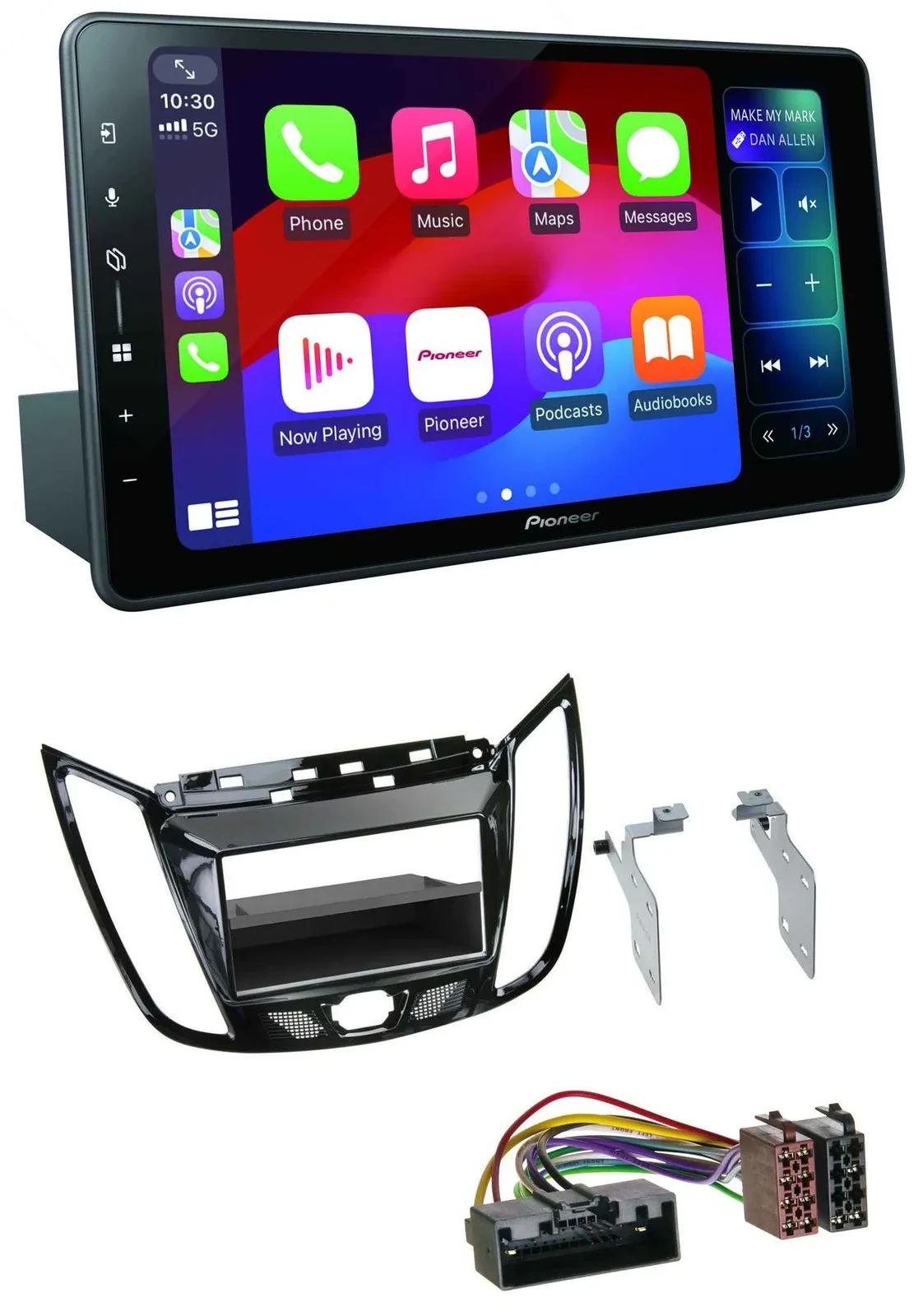 Pioneer Bluetooth DAB MP3 USB Autoradio für Ford C-Max Kuga Klavierlack schwarz