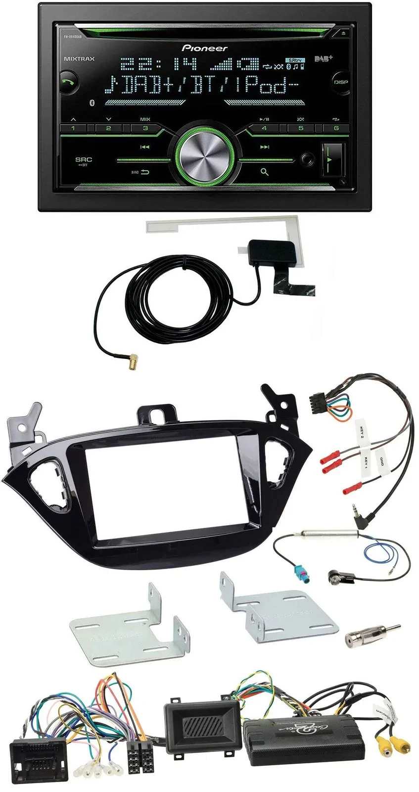 Pioneer CD USB Lenkrad Bluetooth 2DIN DAB Autoradio für Opel Adam Corsa E ab 201