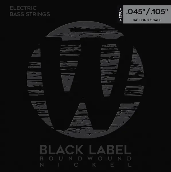 Струны для бас-гитары Warwick 41200 M 4 Black Label, 45-105