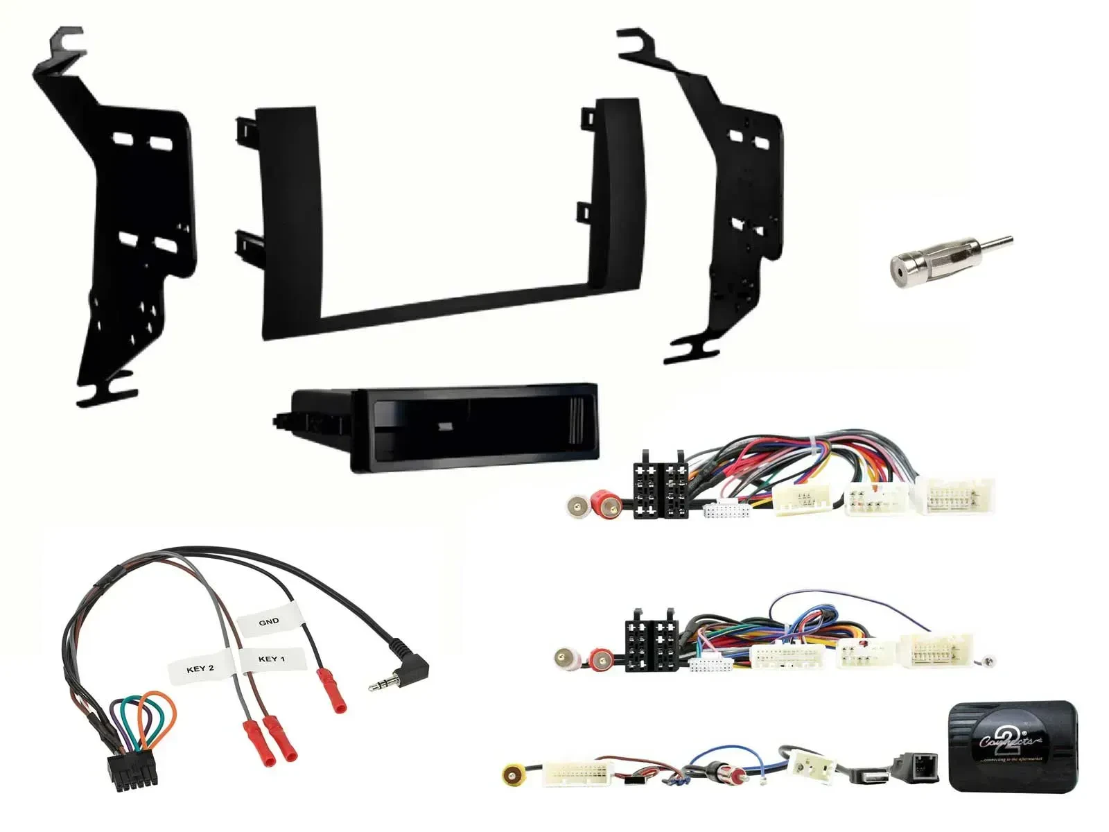 Radioset Lenkradadapter Doppel DIN Autoradio für Toyota Prius 2004-09 Aktivsyste