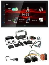 JVC USB Bluetooth MP3 DAB 2DIN Autoradio für Chevrolet Camaro 2010-2015 silber