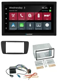 Blaupunkt DAB Bluetooth USB MP3 2DIN Autoradio für Seat Ibiza ab 08 nitschwarz