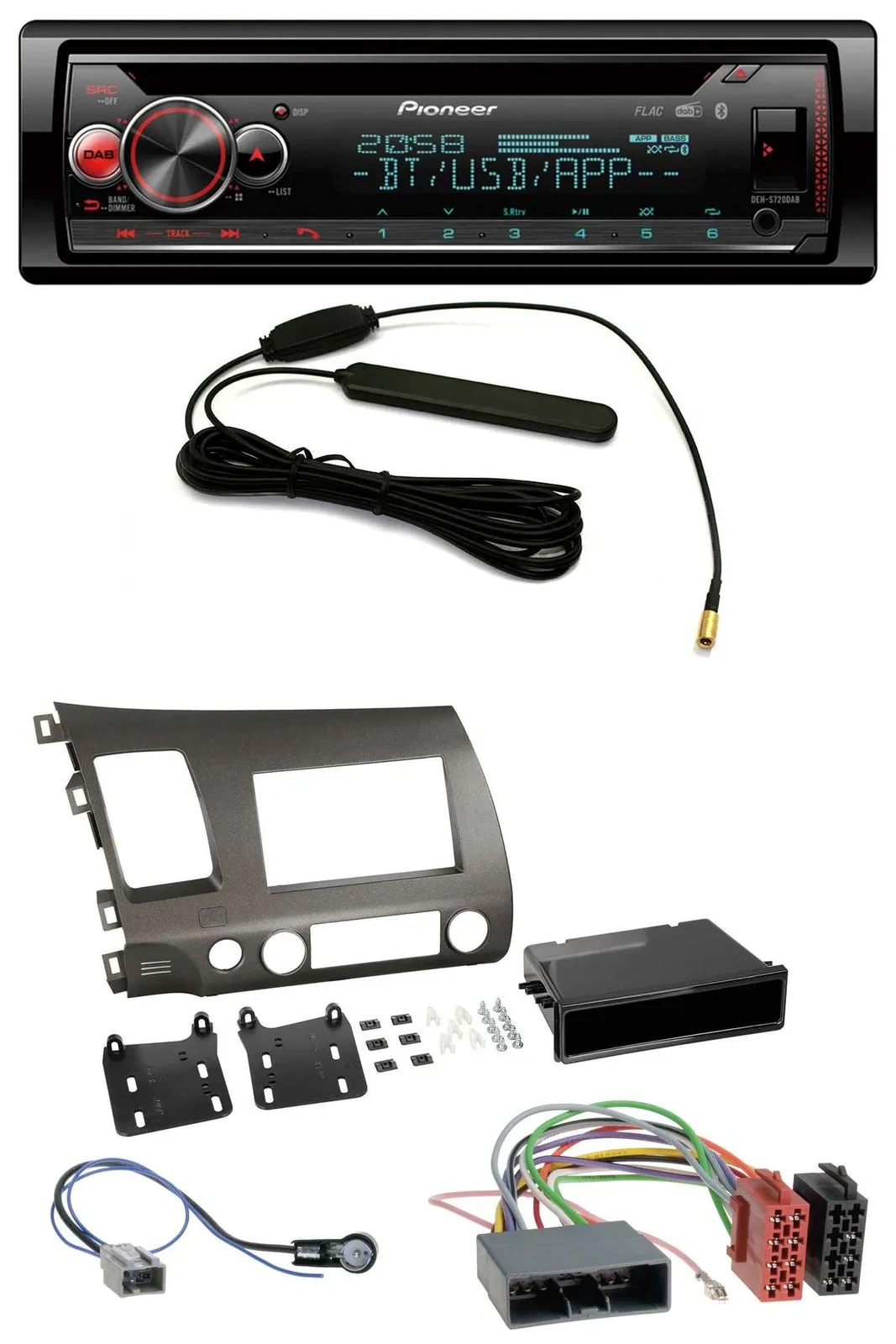 Pioneer USB DAB MP3 Bluetooth CD Autoradio für Honda Civic Hybrid FD3 06-10 anth