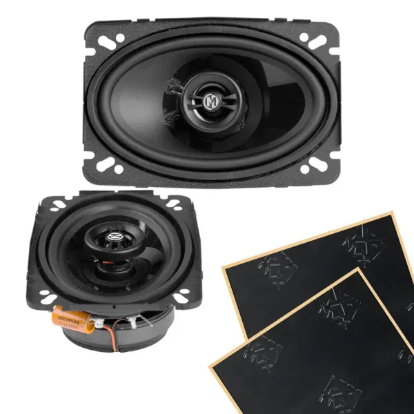 Memphis Audio PRX46 4x6” 2-way 4-ohm Coaxial Car Speakers with Sound Damping