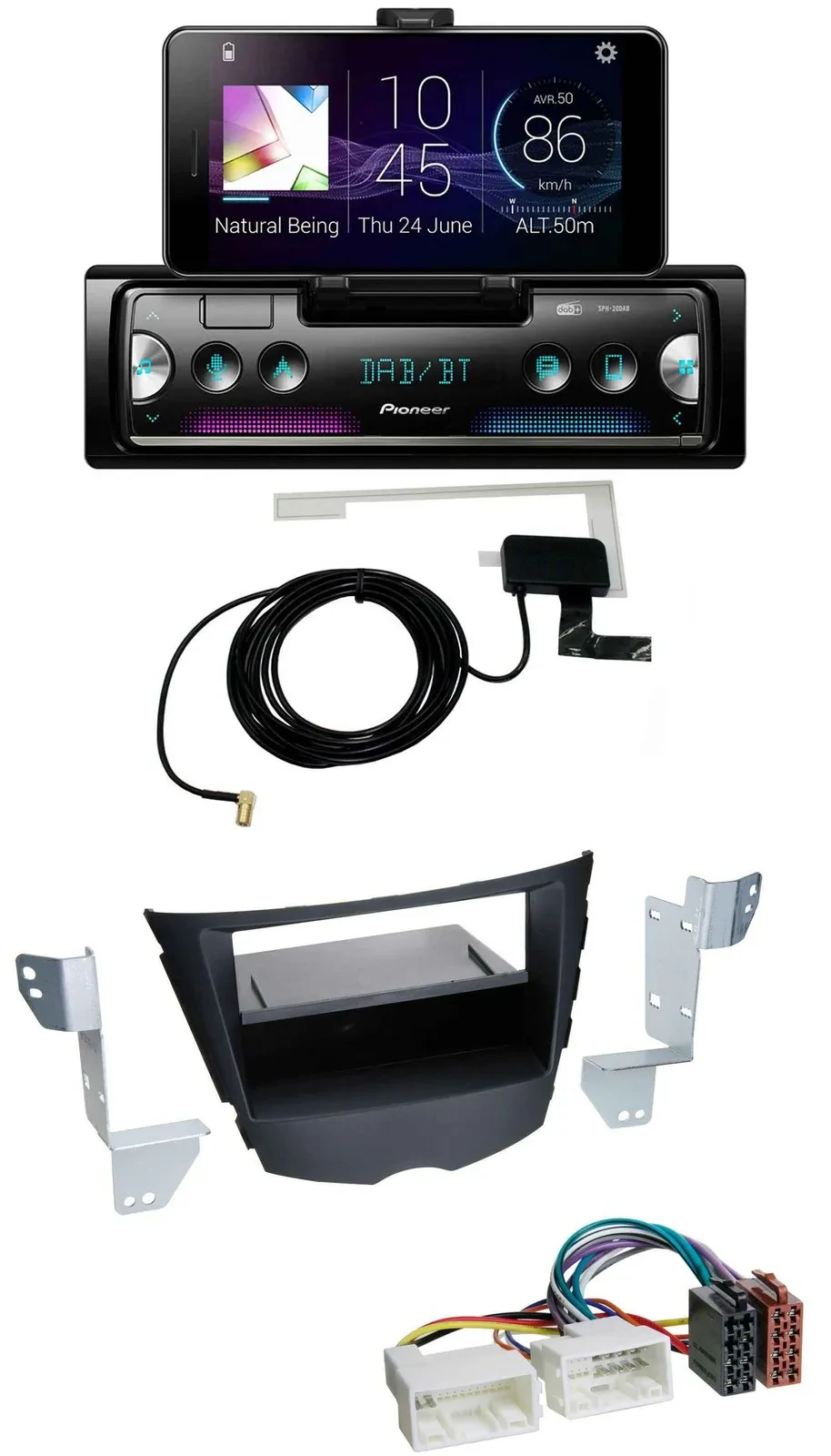 Pioneer DAB Bluetooth MP3 USB Autoradio für Hyundai Veloster (ab 2011)