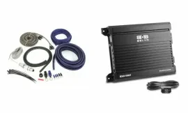 Belva BXA15001 1500W Max Monoblock Car Amplifier with 8 Gauge Amp Kit Package