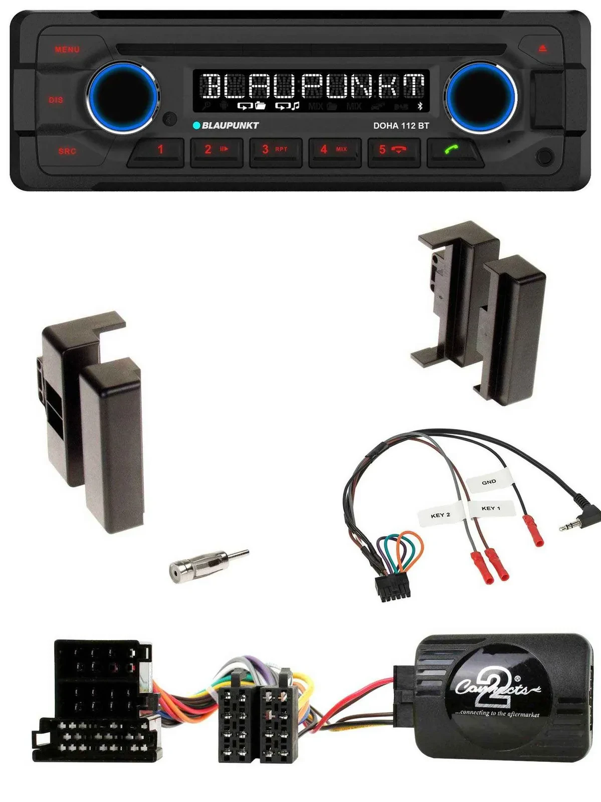 Blaupunkt Lenkrad MP3 CD Bluetooth USB Autoradio für Audi A4 B5 bis 99 A6 C4 bis