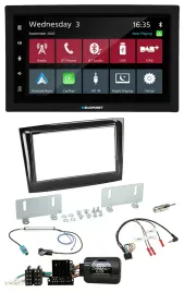 Blaupunkt DAB Bluetooth USB Lenkrad 2DIN Autoradio für Fiat Doblo VDO ab 2015 pi
