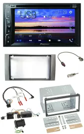 Автомагнитола Pioneer 2 DIN Bluetooth USB DVD DAB для Ford Kuga 2008–2012 серебристая