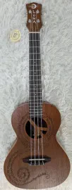 Luna Guitars Maluhia Peace Sign Tenor Ukulele Satin Natural Finish, UKE MALU