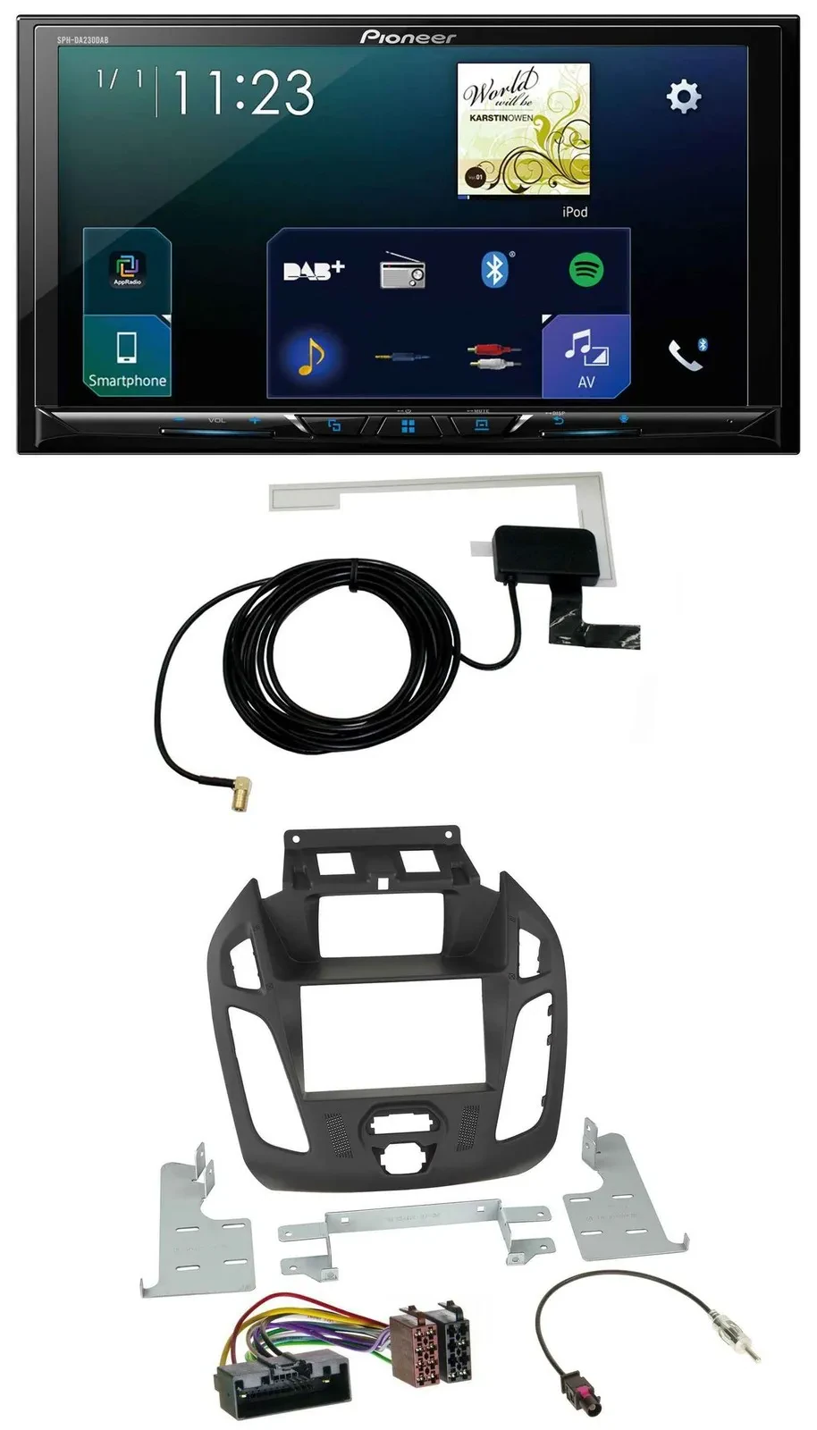 Pioneer 2DIN DAB USB MP3 Bluetooth Autoradio für Ford Transit 2012-2018 Display