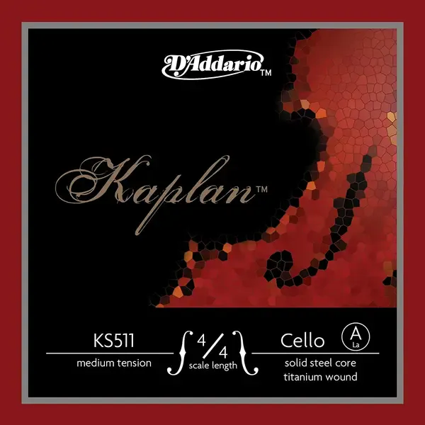 Струна для виолончели D'Addario Kaplan KS511 4/4M, A