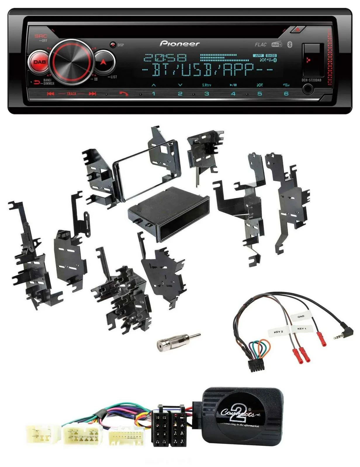 Автомагнитола для Toyota FJ Pioneer CD, DAB, Bluetooth, USB (с 2007)