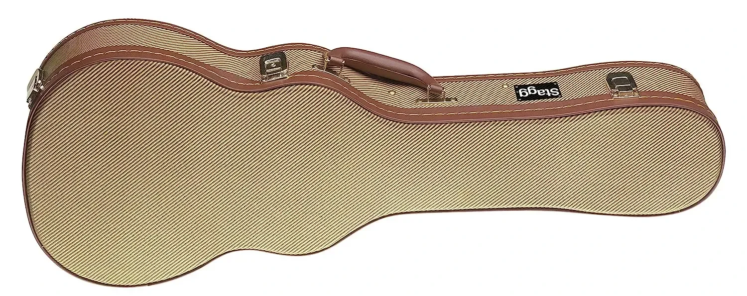 Кейс для укулеле баритон Stagg GCX-UKB GD Gold Tweed Koffer Bariton Ukulele