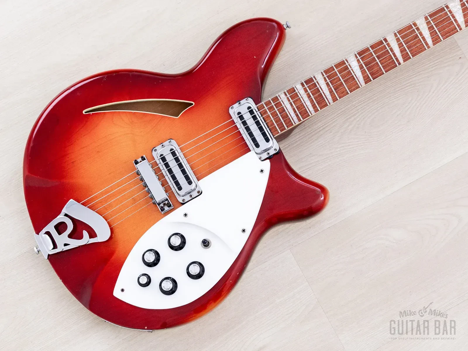 1968 Rickenbacker 360 Fireglo Vintage Semi-Hollow Guitar w/ Case, Toaster Tops