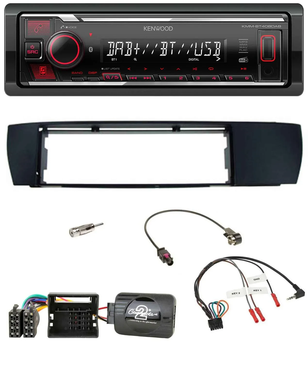 Автомагнитола для BMW X3 (E83) 2004–2010 Kenwood Bluetooth USB DAB