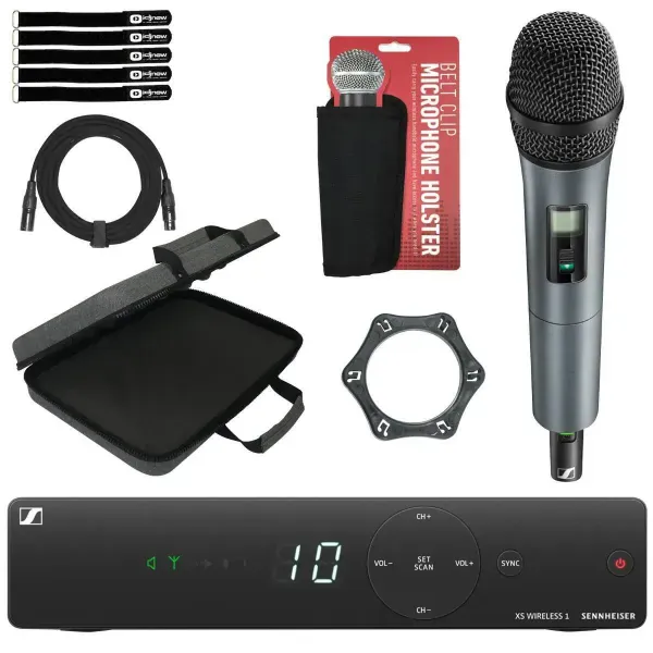 Sennheiser XSW-1-825-A Wireless Vocal Microphone Set w Case & Accessories