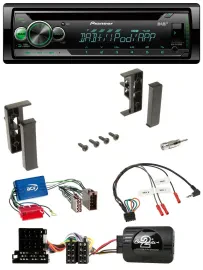 Автомагнитола Pioneer USB MP3 DAB CD для Audi A3/A4/A6 (1999–2000), поддержка управления на руле, для активной аудиосистемы