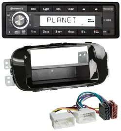 Continental USB 1DIN AUX DAB MP3 Autoradio für Kia Soul PS ab 14 piano-schwarz