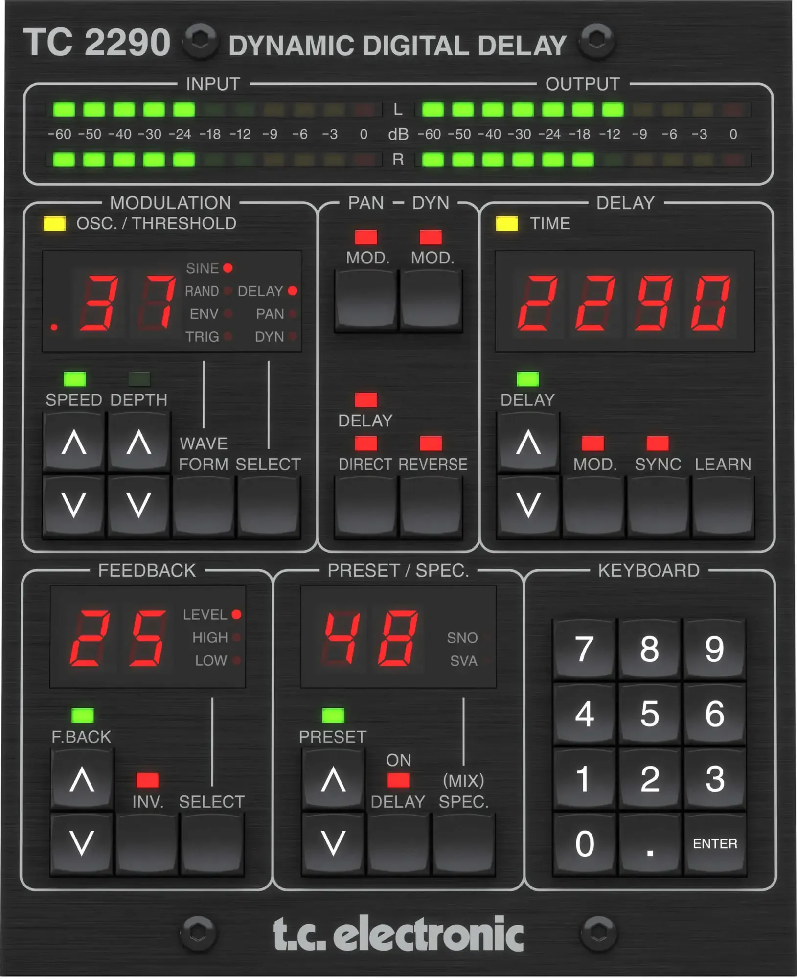 Midi-контроллер TC Electronic TC2290 DT с плагином Dynamic Digital Delay