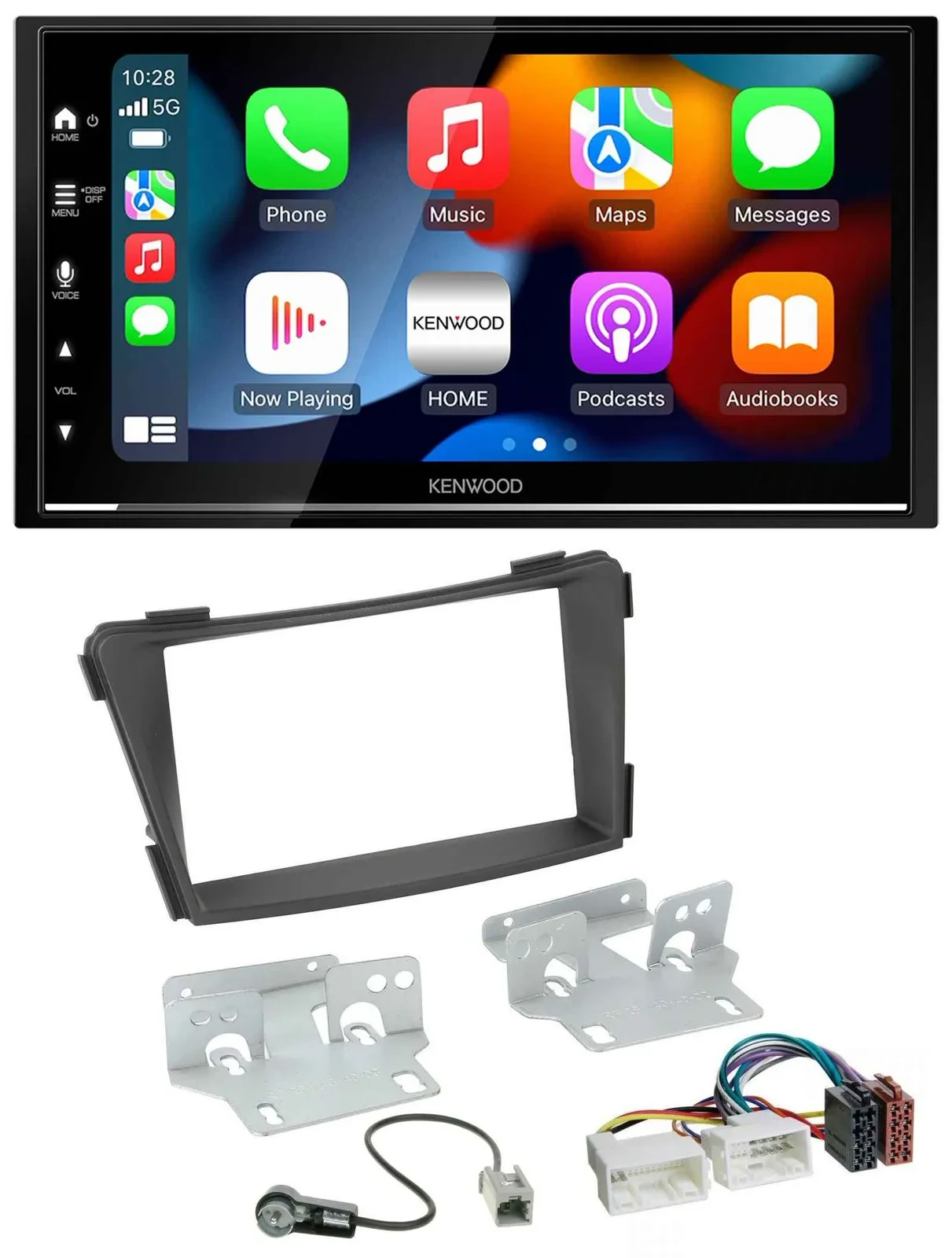 Kenwood DAB USB Bluetooth 2DIN MP3 Autoradio für Hyundai i40 VF ab 2011 schwarz