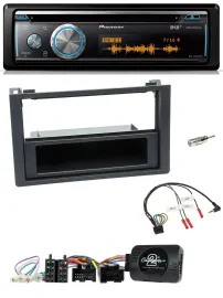 Pioneer Lenkrad DAB USB CD Bluetooth Autoradio für Saab 9.3 (ab 2008)