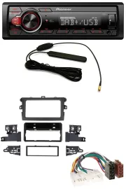 Автомагнитола для Toyota Corolla 2009–2012 Pioneer 1DIN, MP3, DAB, USB, AUX, серебристая
