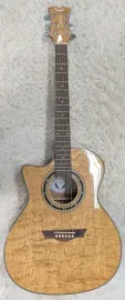 Dean EQAL GN Exotica Quilt Ash LEFTY Acoustic-Electric Guitar in Natural Finish