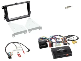 Radioset Lenkradadapter Doppel DIN Autoradio für VW T6 15-19 52pin piano