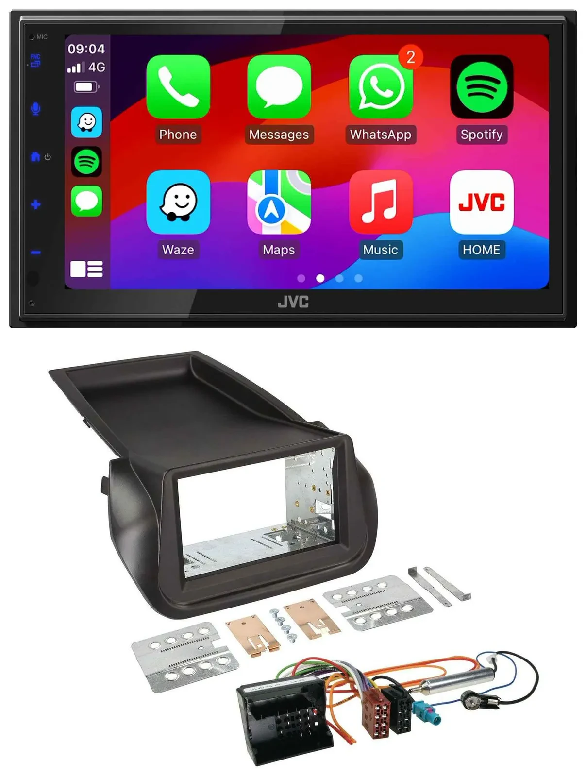 Автомагнитола JVC 2 DIN Bluetooth USB DAB MP3 для Citroen Nemo, Peugeot Bipper