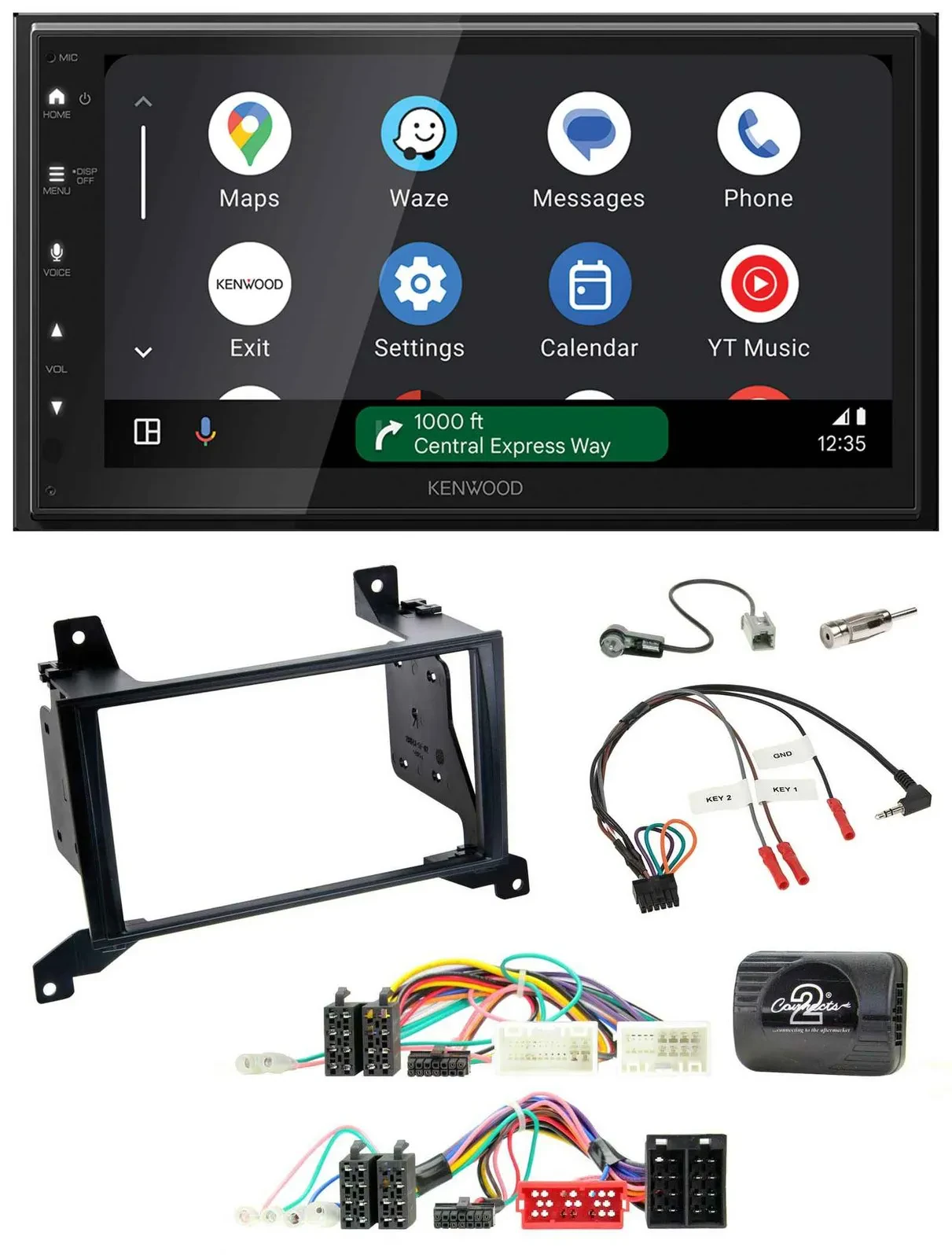 Kenwood DAB Bluetooth USB Lenkrad 2DIN Autoradio für Hyundai Santa Fe CM 2009-20