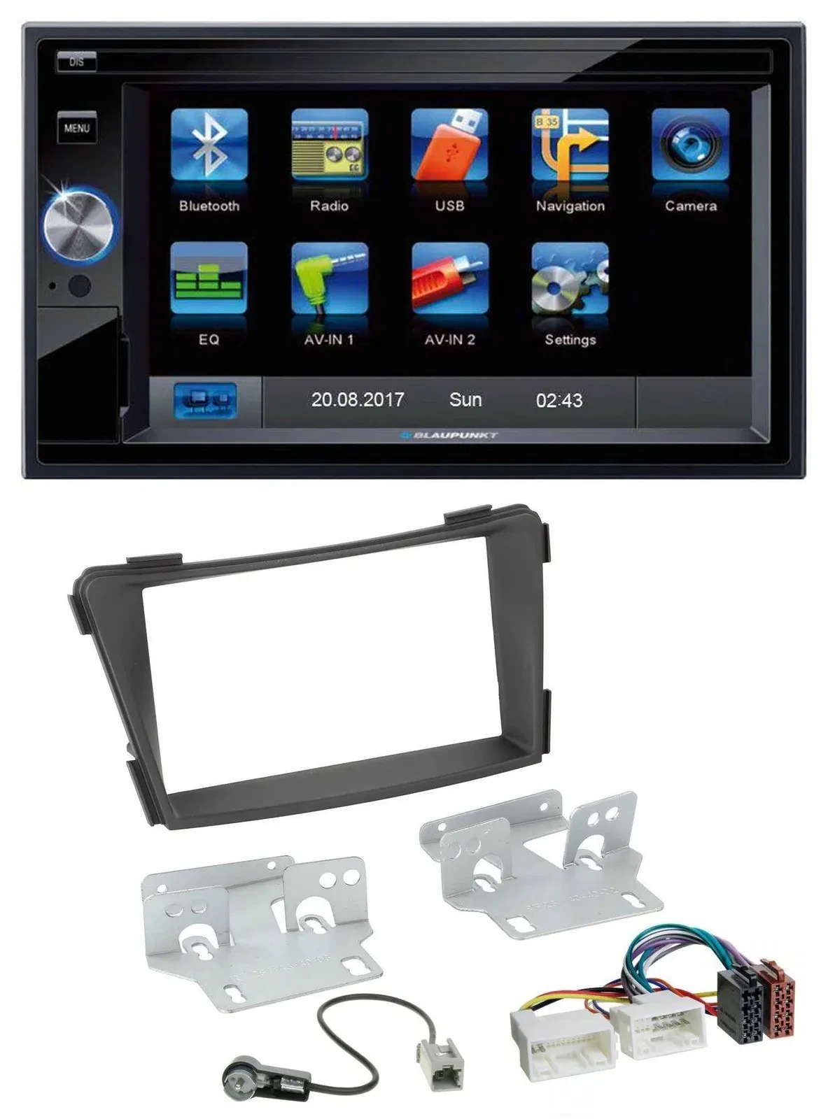 Автомагнитола для Hyundai i40 (VF) Blaupunkt 2-DIN, Bluetooth, SD, USB, AUX, MP3