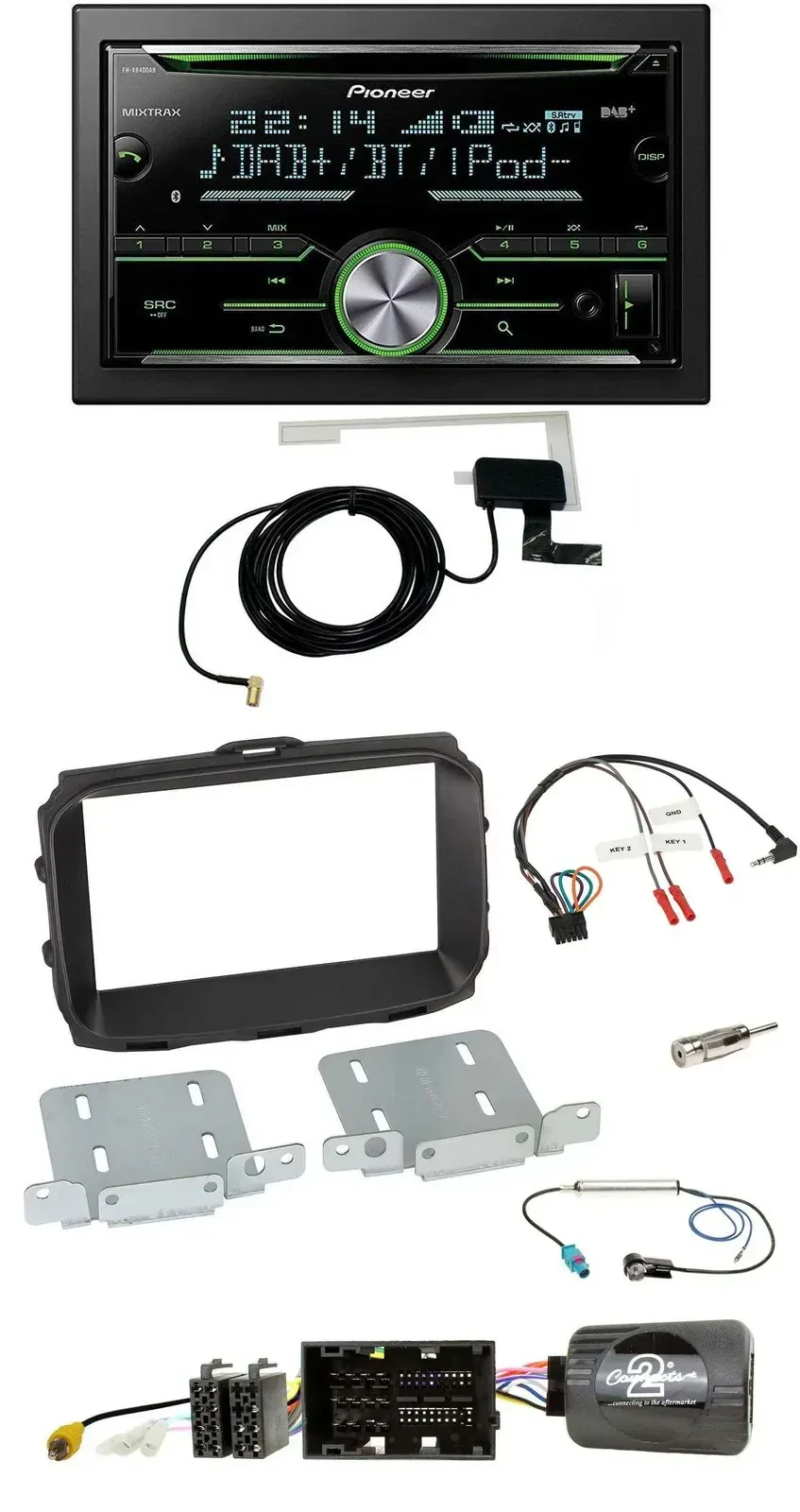 Автомагнитола для Alfa Giulietta 2013–2021 Pioneer 2DIN, CD, USB, Bluetooth, DAB