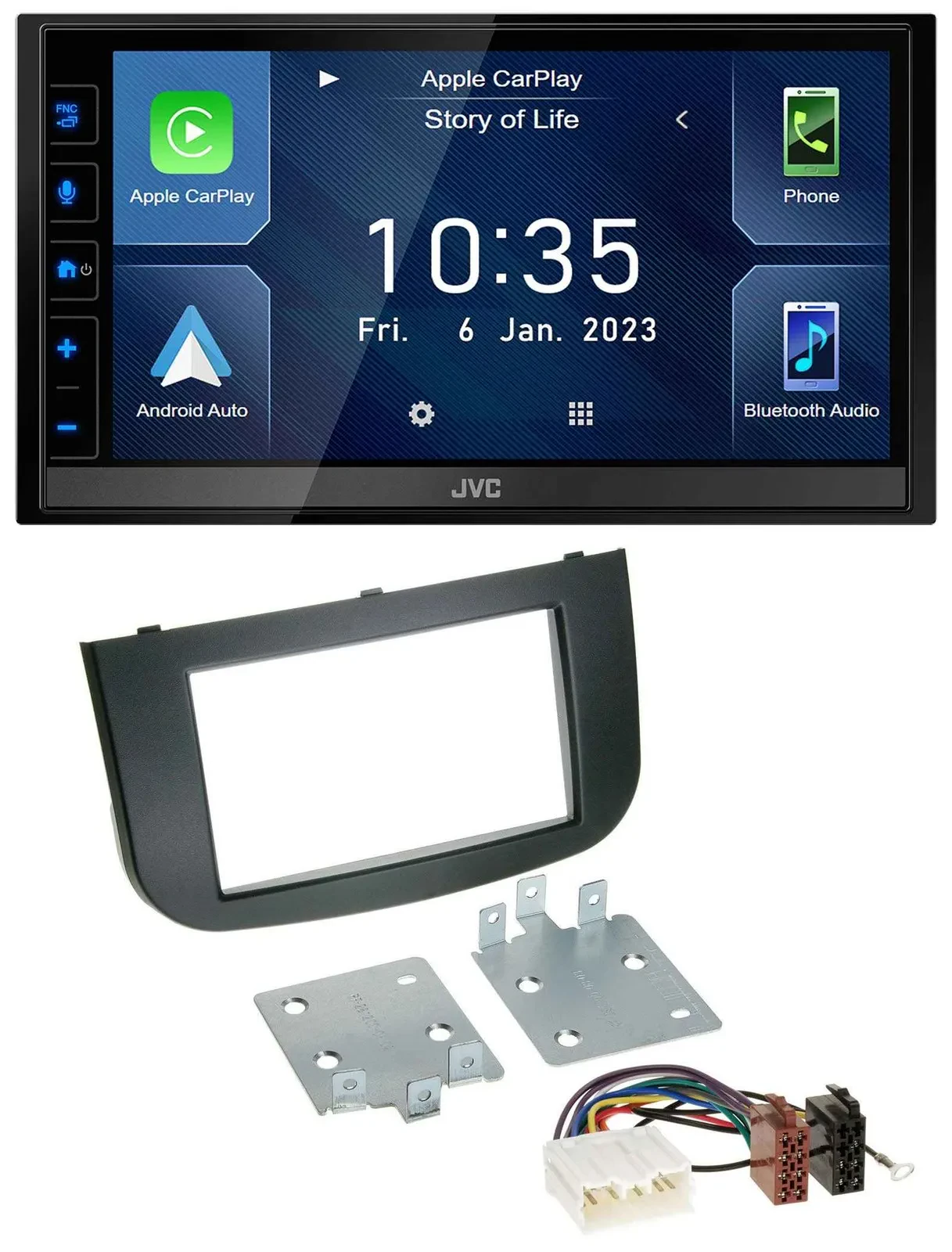 JVC DAB Bluetooth MP3 USB 2DIN Autoradio für Mitsubishi Colt 2008-2012